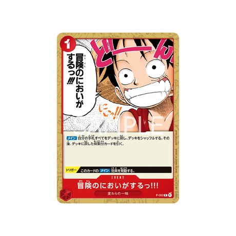 Carte One Piece Pack Promotionnel One Piece Jeu De Cartes 2022 P - 002 : I Smell Adventure Ahead! - Cartes Pokémon | Importées du JaponCartes Pokémon | Importées du Japon